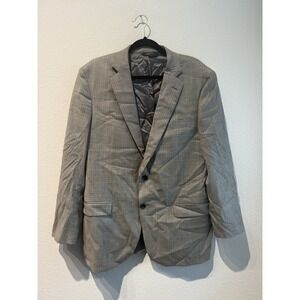 MADISON SAXXON Brooks Brothers Men's Gray Plaid‎ Wool Blazer 42R